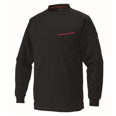 寅壱 5959-617 赤耳長袖クルーネックTシャツ クロ