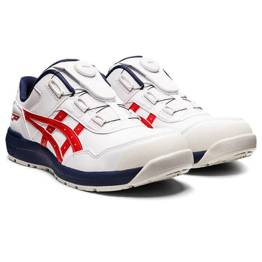 ウィンジョブ® CP306 Boa 3E相当 安全靴 ユニセックス ホワイト×クラシックレッド 22.5㎝