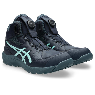 アシックス 安全靴 ウィンジョブ® CP314 BOA LC ミッドナイト×イルミネイトミント 3E