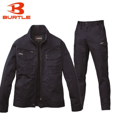 バートル 伸長率40% ストレッチツイル コットン 作業服 841シリーズ セットアップ 上下セット ネイビー