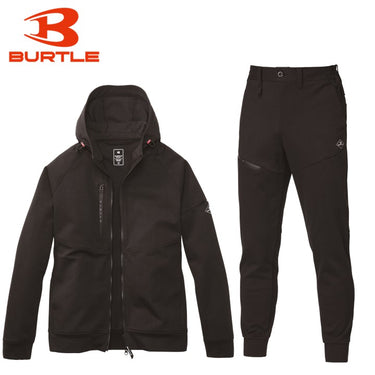 バートル コーデュラニット 作業服 ジャージ 851シリーズ セットアップ 上下セット ブラック