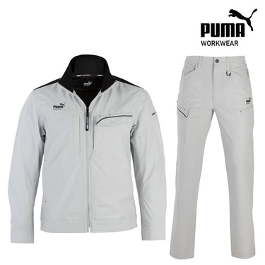 PUMA PW-3051シリーズ ストレッチ ワークウェア セットアップ 静電気帯電防止 シルバー