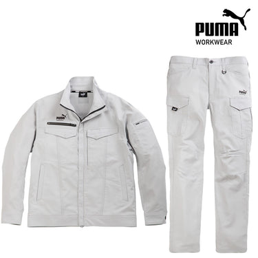 PUMA PW-4021シリーズ 静電気帯電防止 ワークウェア セットアップ 上下セット シルバー