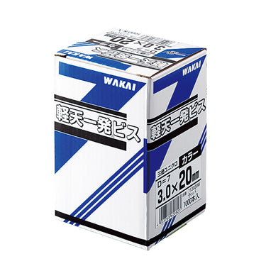 軽天一発ビス ラッパ カラー 白 20mm(1000本入)713020W