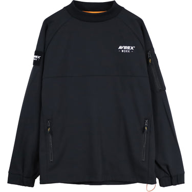 AVIREX WORK AV819 モックネックプルオーバーシャツ 撥水 制電 ストレッチ 2026-27AW新作