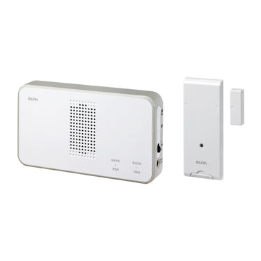 ワイヤレスチャイムドア開閉センサーセット 受信器+ドアセンサー送信器セット