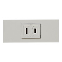 家具機器用コンセントセット 1個用 KAG-1500 ピュアホワイト
