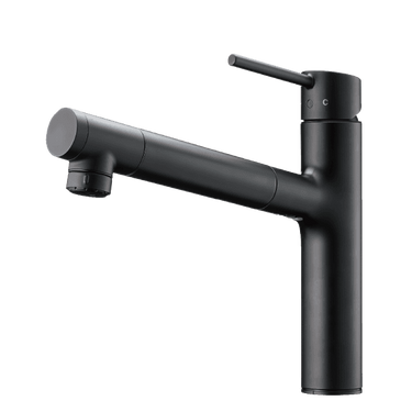 タカギ 蛇口一体型浄水器 シングルレバー混合栓(ワンホール型) ブラック