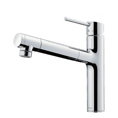 タカギ 蛇口一体型浄水器 シングルレバー混合栓(ワンホール型)メッキ