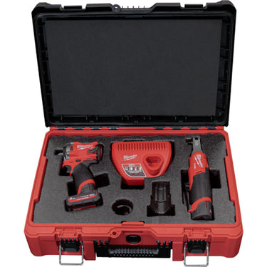 milwaukee M12FPP2H5252PJP M12 FUEL パワーパック(インパクトレンチ、3/8インチハイスピードラチェットレンチ)