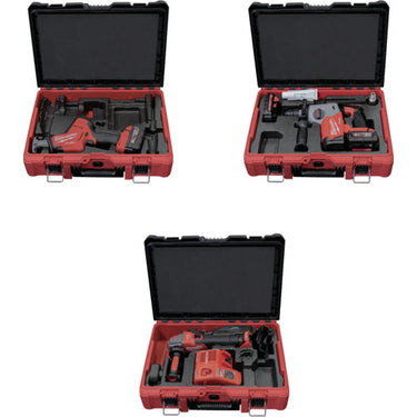 milwaukee M18FPP3AE533PJP M18 FUELパワーパック(ハンマードリル、コンパクトレシプロソー、100mm変速ディスクグラインダー)
