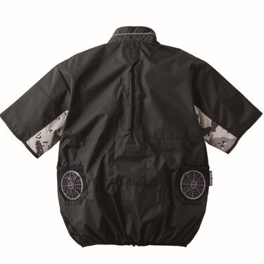 寅壱 1082-116 空調服®半袖ジャケット クロ 背面