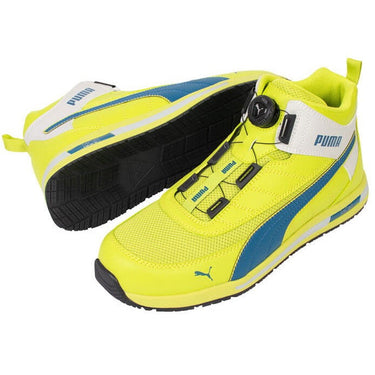 PUMAセーフティスニーカー 63.214.0 スイッチバック イエロー ディスクミッド