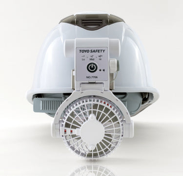 業界最強クラス風速7.4m/s ヘルメット取付式送風機 Windy Ⅳ 充電式
