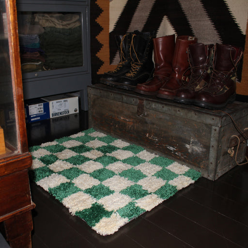 BRID モロッコ チェッカーラグ 50×70