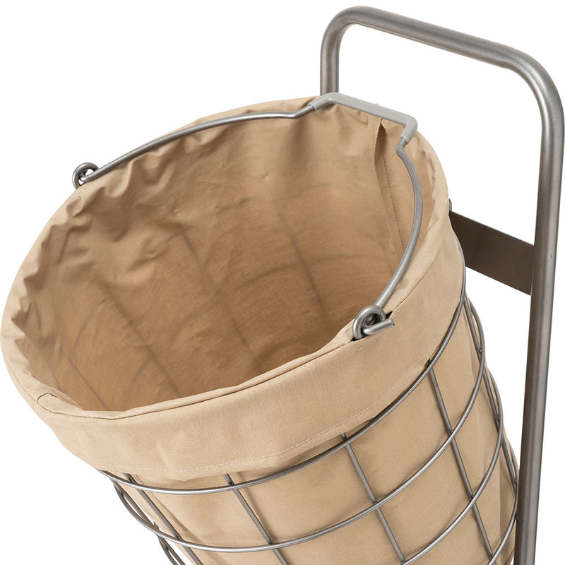 BRID ランドリーラウンドバスケット ダブル (2段) 25L×2 キャスター付