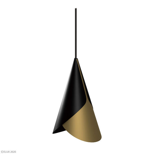 ELUX 照明 02195-BKUMAGE　Cornet　1灯ペンダント　ブラックブラス