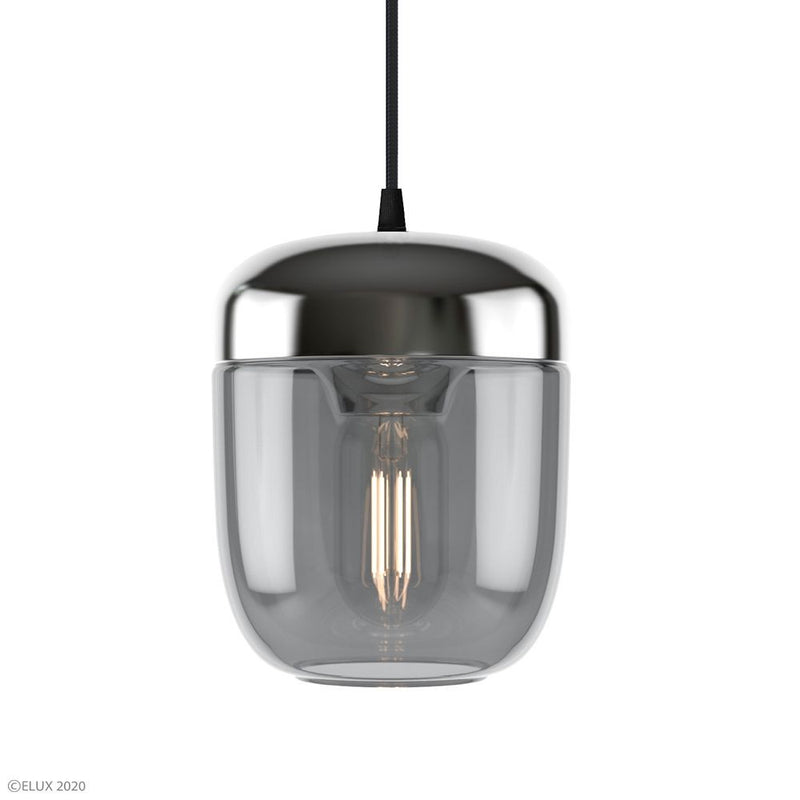 ELUX 照明 02214-UMAGE　Acorn（Metallic）1灯ペンダント　スモークスチール