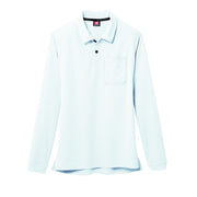 マイクロハニカムメッシュ素材　長袖ポロシャツ　103シリーズ　ユニセックス 29ホワイト / S