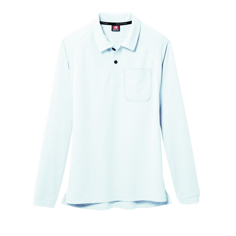 マイクロハニカムメッシュ素材　長袖ポロシャツ　103シリーズ　ユニセックス 29ホワイト / S