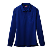 マイクロハニカムメッシュ素材　長袖ポロシャツ　103シリーズ　ユニセックス 3ネイビー / S