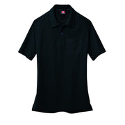 マイクロハニカムメッシュ素材　半袖ポロシャツ　105シリーズ　ユニセックス 35ブラック / S