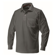 寅壱 5959-614 赤耳長袖ポロシャツ スミグレー