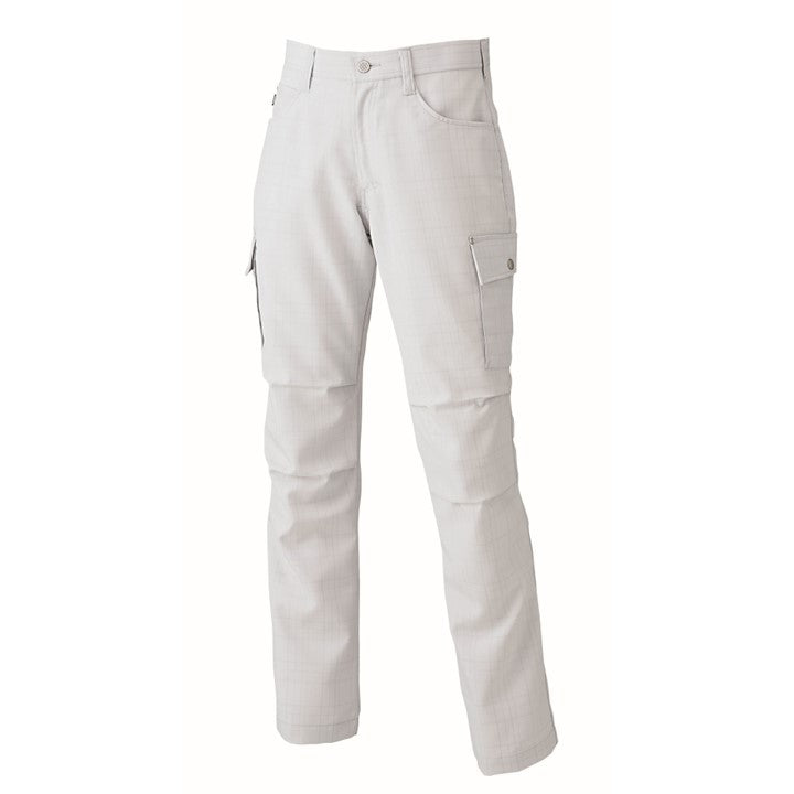 寅壱 7560-219 チェック柄カーゴパンツ シルバー