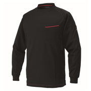 寅壱 5959-617 赤耳長袖クルーネックＴシャツ クロ