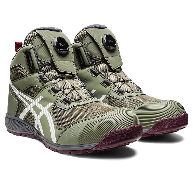 ウィンジョブ® CP214 TS BOA　2E相当　安全靴　メンズ　 ライケングリーン×ホワイト 24.5㎝