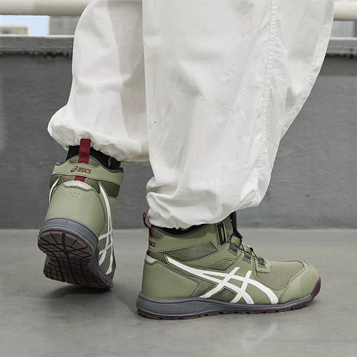 ウィンジョブ® CP214 TS BOA　2E相当　安全靴　メンズ　 ライケングリーン×ホワイト 24.5㎝