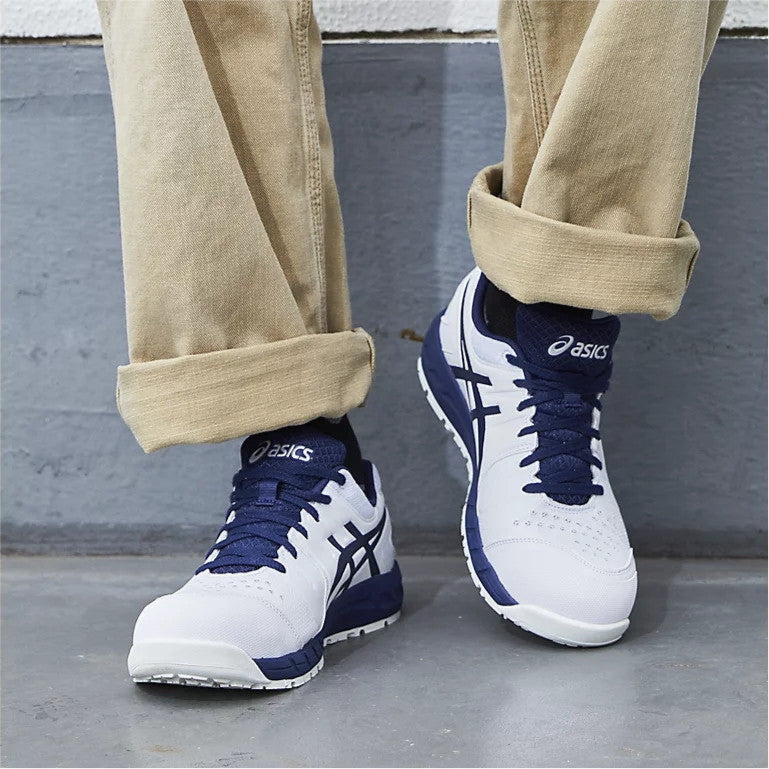 ウィンジョブ® CP113 ホワイト×ピーコート E相当 安全靴 ユニセックス