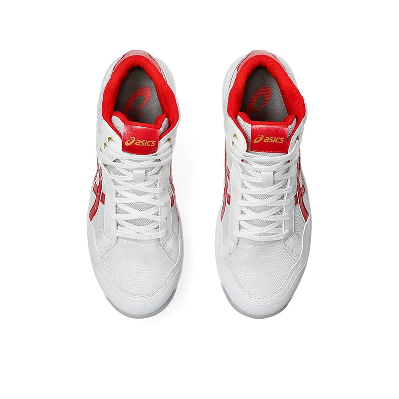 【2024年2月新発売】シンプルで飽きのこないデザイン。昨今のワーカースタイルにマッチする一足　ウィンジョブ® CP218　3E相当　安全靴　ユニセックス　ホワイト×クラシックレッド 22.5