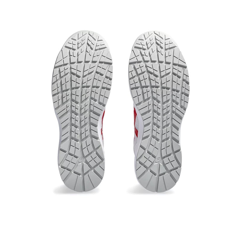 【2024年2月新発売】シンプルで飽きのこないデザイン。昨今のワーカースタイルにマッチする一足　ウィンジョブ® CP218　3E相当　安全靴　ユニセックス　ホワイト×クラシックレッド 22.5