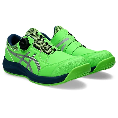 アシックス 安全靴 ウィンジョブ® CP309 BOA グリーンゲッコウ×ピュアシルバー 3E