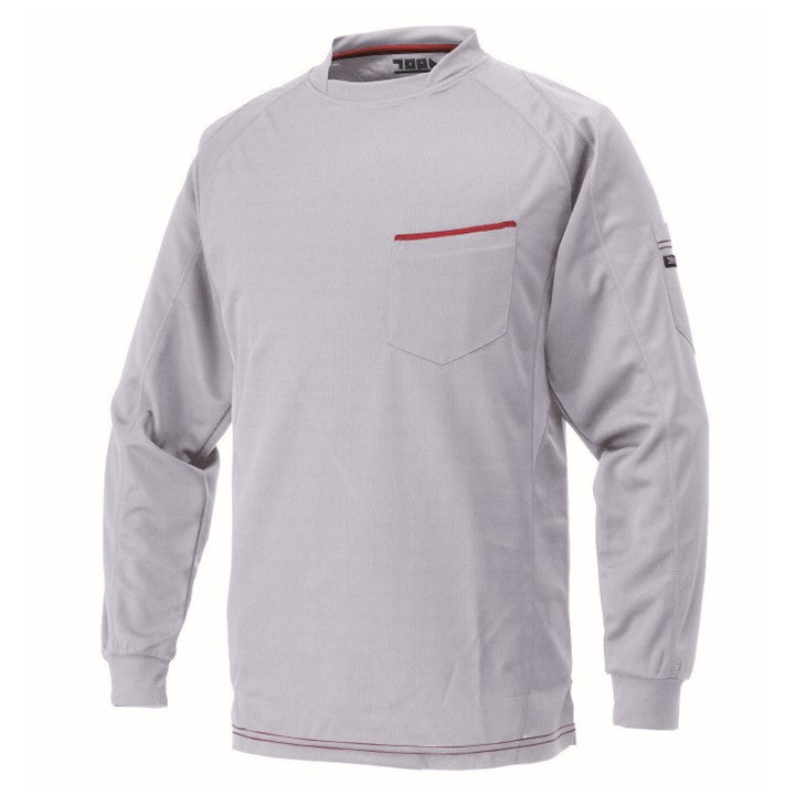 寅壱 5959-617 赤耳長袖クルーネックＴシャツ シルバー