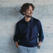 ドライメッシュシリーズ　デオドラントタイプ　165長袖ポロシャツ　ユニセックス 3ネイビー / S