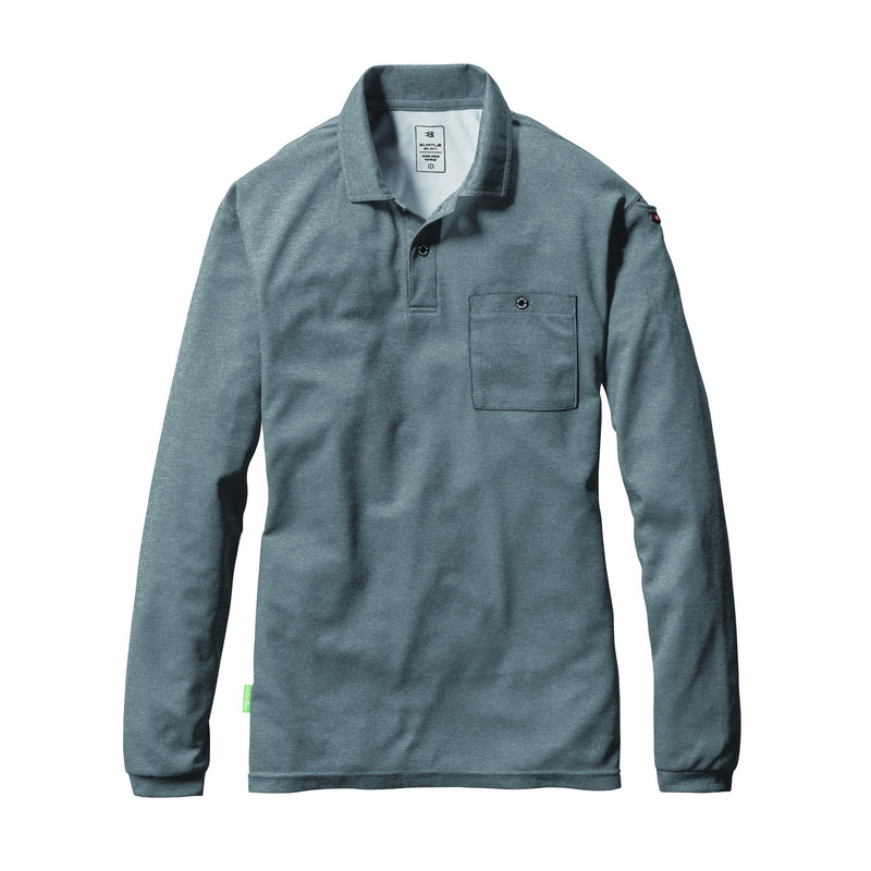 ドライメッシュシリーズ　デオドラントタイプ　165長袖ポロシャツ　ユニセックス 52バーク / S