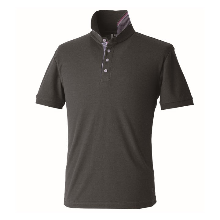 寅壱 5666-621 消臭半袖ポロシャツ スミグレー