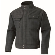 寅壱 7560-124 チェック柄長袖ブルゾン チャコール