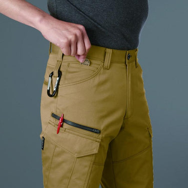 【定番商品】シンプルなデザインと程よいテーパードなシルエット　1712 カーゴパンツ　ユニセックス 23カーキ / S