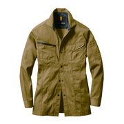 【定番商品】シンプルなデザインと程よいテーパードなシルエット　1715 長袖シャツ　ユニセックス 23カーキ / S