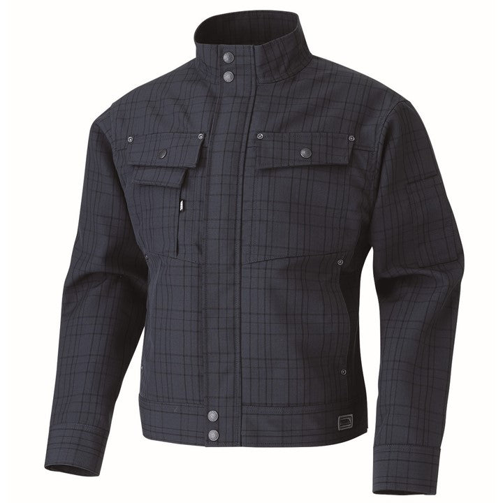 寅壱 7560-124 チェック柄長袖ブルゾン 濃コン