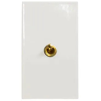 ゾルボンヌ ZS7-101/BR トグルスイッチプレート セラミックフラット 艶あり 真鍮レバースイッチ（縦横共通モデル）