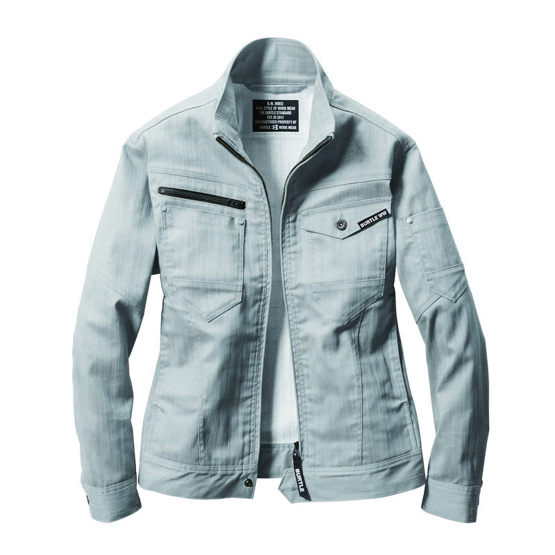 企業ユニフォームのフォーマルさに程よいカジュアルさ　スタイリッシュなスタイルに　1811 ジャケット　ユニセックス 5シルバー / S