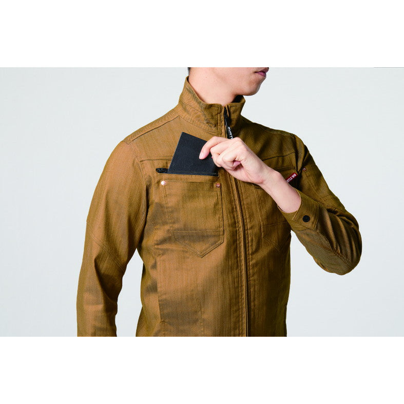 企業ユニフォームのフォーマルさに程よいカジュアルさ　スタイリッシュなスタイルに　1811 ジャケット　ユニセックス 62アーバンブラウン / S