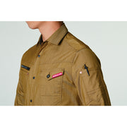 企業ユニフォームのフォーマルさに程よいカジュアルさ　スタイリッシュなスタイルに　1815 長袖シャツ　ユニセックス 62アーバンブラウン / S