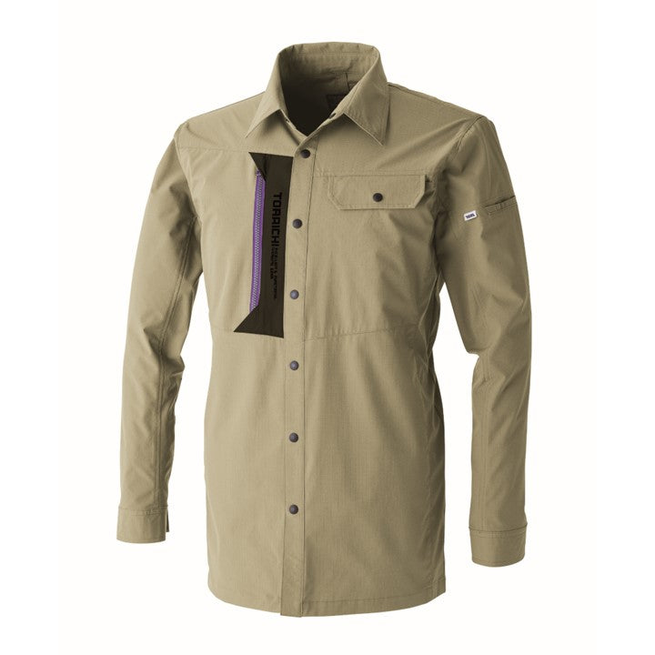 寅壱 3561-125 ワークシャツ サンドベージュ