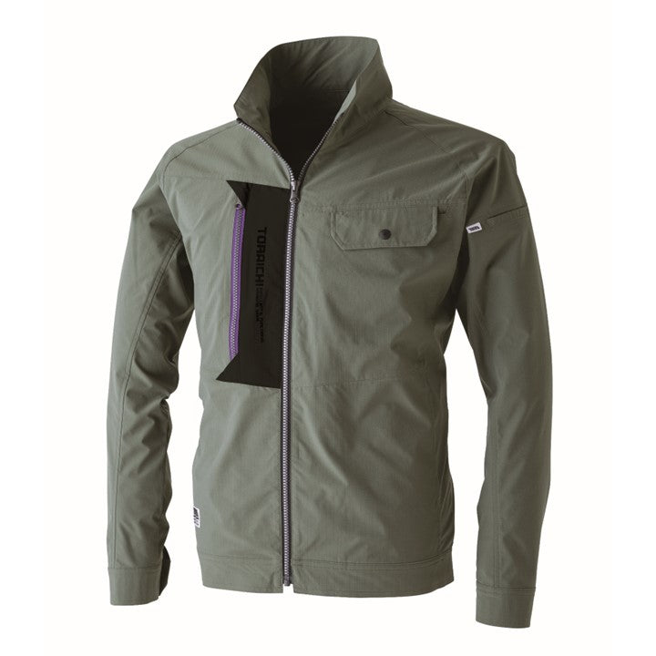 寅壱 3561-124 ワークジャケット OD 正面