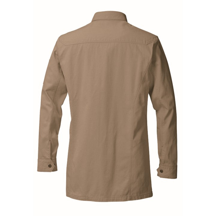 寅壱 3922-125 長袖シャツ ベージュ バックスタイル